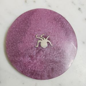 Floral Brass Ivory Epoxy Resin Luxury Marble-Effect Drink Coasters Non-Slip Home <b>Bar</b> & Office Mats & <b>Pads</b> for Gifts - Product Image 4