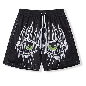 Men Mesh Basketball Shorts <b>Elastic</b> Waist Drawstring Side Pocket Sublimation 3D Digital Printing OEM ODM Factory - Product Image 6