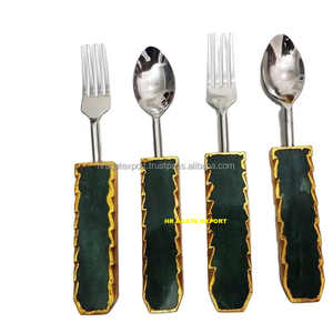 Meilleure vente de pierre précieuse d'agate naturelle Aventurine verte ensemble de cuillères en cristal de guérison pour la décoration de la maison belle mascotte de cristaux - Product Image 1