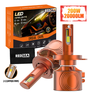 Redsea R35 200W 20000lm H1 H7 9005 H4 <span class=keywords><strong>LED</strong></span>-Scheinwerferbirne CSP 4070 15 Kerne 12V Autolicht H11 H13 9005 <span class=keywords><strong>LED</strong></span>-Scheinwerfer für Autos - Product Image 1