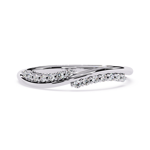 Bague de fiançailles Loista Jewels avec diamant de laboratoire certifié IGI, taille brillant rond, plaqué or, pavé, bijoux fins pour femme - Product Image 1