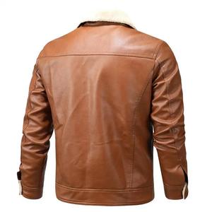 <b>Men</b> Premium Leather <b>Jacket</b> Classic Full Zip Casual Soft Comfortable Durable Regular Fit Breathable Quick Dry Winter Everyday - Product Image 2