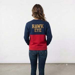 Ensemble sweat-shirt à capuche et pantalon HAWK EYE SPORTS pour femme, automne/hiver, col rond, épaules tombantes, 100% coton molletonné, uni, streetwear - Product Image 2