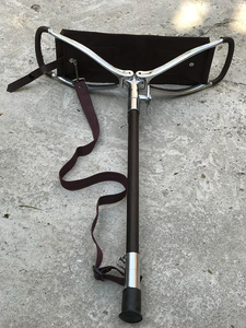 Antique Brown Leather <b>Seat</b> High Quality Adjustable Steel <b>Walking</b> Stick Custom Colors Logo Customizable Size OEM Design Custom - Product Image 2