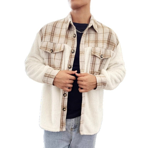 Custom <b>Mens</b> High Quality Yarn Dyed Cotton Plaid Hooded <b>Flannel</b> Shirt <b>Jacket</b> - Product Image 5
