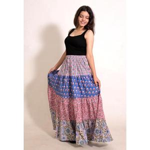 Handmade Cotton <b>Patchwork</b> Printed Summer Maxi <b>Skirt</b> Indian Boho Festival Long <b>Skirt</b> for Women - Product Image 5