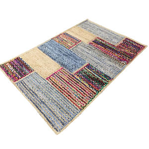 Tapis en jute tressé fait main écologique de l'Inde Paillasson naturel et tapis d'extérieur pour la décoration intérieure Fournisseur de tapis en jute - Product Image 1