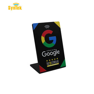 Acryl-PVC NFC RFID Kartenständer - Personalisierter Google-Bewertungstisch-Code <span class=keywords><strong>Social</strong></span>-Media-Kommunikation Restaurant-Menü-Display-Tag - Product Image 1