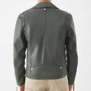 Chaqueta de Cuero para Hombre, Estilo Casual, con Capucha, Diseño de Parches en Color Sólido, Multicolor, con Logotipo Personalizado, Estilo Biker, a la Moda - Product Image 4