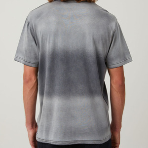 เสื้อยืดโอเวอร์ไซส์ผ้าฝ้ายหนานุ่มสไตล์วินเทจสำหรับผู้ชาย ลวดลายเรียบแบบย้อมสีเอซิด พิมพ์ลายตามสั่งด้านหน้า ระบายอากาศได้ดี - Product Image 3