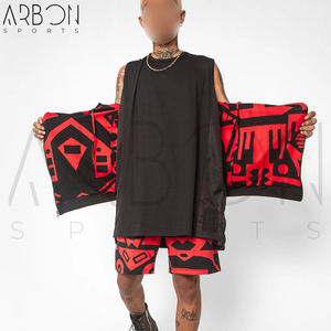 Sweat à capuche réversible à motif géométrique tendance, lavable en machine, personnalisable par sublimation, fermeture éclair intégrale, tissu double couche - Product Image 4