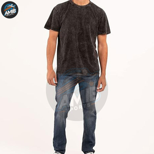 Men's Lightweight Cotton Heavy <b>Ringer</b> Acid Wash <b>T</b>-<b>shirt</b> Breathable Raglan Sleeve Collar Neck Blank Canvas Acid Wash <b>T</b>-<b>shirts</b> - Product Image 5