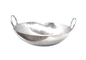 Olla Redonda de Aluminio Plateado Tipo Kadai con Doble Asa para Cocina de Gas e Inducción - Product Image 2
