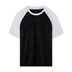 Camisetas de Cuello Redondo para Niños de Algodón Saludable en Colores Combinados, con Logotipo Personalizado, para Niños y Niñas, Ropa Deportiva Escolar - Product Image 1