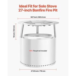 Diffusore di Calore Yukon da 27 Pollici per Braciere a Legna, in Acciaio Inox 304, per Braciere Solo Stove - Product Image 4