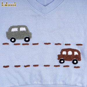 เสื้อกั๊กถัก Little Road Trip ผ้าฝ้าย 100% ได้รับการรับรอง OEKO-TEX ป้องกันไฟไหม้ - BC1455 - Product Image 5