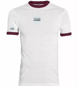 Cotton Ringer T-Shirt Cotton Short Sleeve Ringers T Shirts - Product Image 5