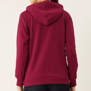 Sudadera básica para mujer, cómoda y holgada, hecha con tela de forro polar suave, material transpirable, corte relajado para uso diario. - Product Image 2