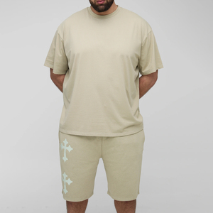 Nouvel ensemble décontracté 2 pièces pour homme, collection été 2026 – Survêtement respirant en coton/polyester de haute qualité avec logo personnalisé - Product Image 1