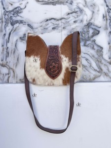 Bolso de mano único, hecho a mano, de cuero repujado, estilo gitano bohemio, de piel de vaca, recién llegado, hecho a mano, estilo occidental, elegante, multiusos. - Product Image 5