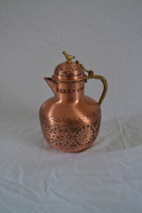 Juego de Jarra Turca de Cobre Hecha a Mano con Patrones Grabados y Revestimiento de Estaño Seguro para Alimentos, Ideal para Cenas Familiares, Uso Festivo y Regalos - Product Image 4