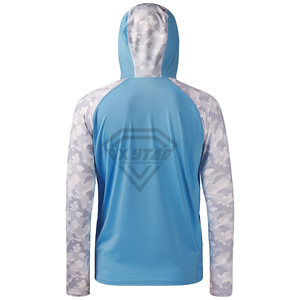 เสื้อฮู้ดดี้ตกปลาแบบมีฮู้ดลายพรางสำหรับผู้ชาย พรีเมียมสั่งทำพิเศษ ป้องกันแสงแดด น้ำหนักเบา แขนยาว UPF 50 ระบายอากาศได้ดี แห้งเร็ว เหมาะสำหรับกิจกรรมกลางแจ้ง - Product Image 2