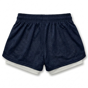 Breathable 150GSM 2 in 1 Mesh Jogging Active Shorts Compression Liner <b>Elastic</b> Waist OEM - Product Image 2