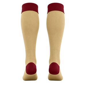 Beige and Maroon Soccer Team Socks Long <b>Knee</b> <b>High</b> Athletic Performance Football Training Game Socks for Men Women Youth - Product Image 2