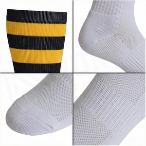 North Approach <b>Knee</b> <b>High</b> Striped <b>Socks</b> White Yellow Black Breathable Basketball <b>Socks</b> for Adults Summer - Product Image 4