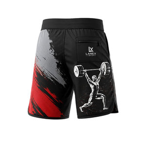 Custom Men's Weightlifting Board Shorts Quick Dry <b>Surf</b> Shorts Gym Fitness Beach Swim Trunks Sublimation Printed OEM ODM Design - Product Image 3