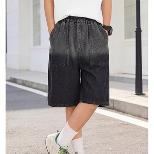 Shorts en jean délavé style vintage streetwear coupe ample en coton pour la vente en gros – Fournisseur OEM - Product Image 4