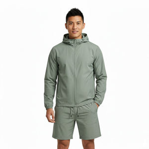 Custom 2 Piece Jogger <b>Sets</b> Nylon Sweat Pant Windbreaker Summer Men Nylon Tracksuit Nylon Tracksuit - Product Image 1
