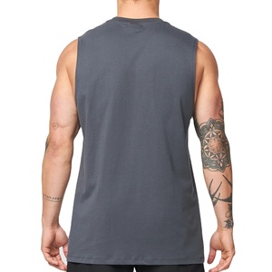 Casual Style Summer Wear Eco-Friendly 100% Polyester 180g Plain Dyed O-Neck Tank Top Men Gym Workout Custom Made High Quality - Product Image 6