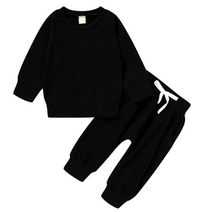 Orange Kids Hoodie and <b>Pants</b> Set Cotton Fleece Unisex Wholesale Custom Children Tracksuits Kids 2 Piece - Product Image 5