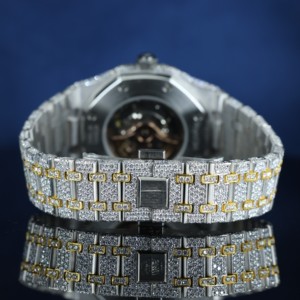 Reloj de Lujo para Hombre de Acero Inoxidable de 41 mm, Automático, Mecánico, con Visualización de Fecha, Esfera Analógica, Cristal de Zafiro, Cierre Plegable, Estilo Hip Hop - Product Image 2