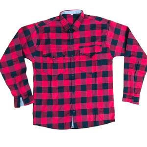 Chemises en flanelle à carreaux à manches longues pour hommes et femmes, 100% coton, qualité supérieure, vente en gros, t-shirts décontractés à boutons - Product Image 2