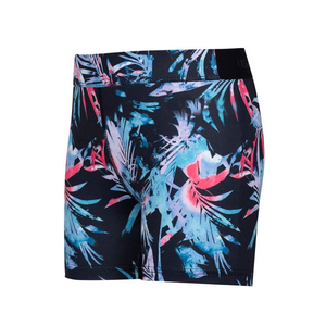 <b>Men's</b> Red and Black Smoke Graphic Gym Shorts - Abstract Flame Print Performance Training <b>Trunks</b> with Elastic Waistband - Product Image 3