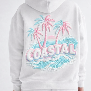 Hoodie en molleton de coton personnalisé 1:1 avec motifs Denims Designs Tears et impression en relief Tears, et Hoodie 1:1 avec impression en relief Spiders - Product Image 1