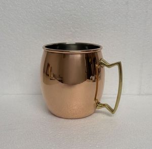 Modern Luxury Stainless Steel High Grade Copper Finishing Tumbler with Brass Handle for Home Use - Product Image 1