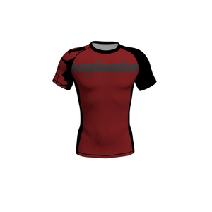 Camiseta de Entrenamiento de Manga Corta para Hombre Saqibandco, Ajustada, de Secado Rápido, de Poliéster, con Logotipo Frontal, para Artes Marciales Mixtas - Product Image 5