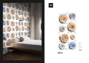 Azulejos de Porcelana Esmaltada Premium con Diseño 3D de 600x1200, 3D71 - Product Image 3