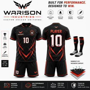 ชุดเสื้อฟุตบอลพรีเมียมสีดำทอง ชุดทีมฟุตบอลแบบกำหนดเองได้ ชุดเสื้อฟุตบอลไซส์ใหญ่พิเศษสำหรับทุกเพศ พร้อมถุงเท้าและกระเป๋า - Product Image 6