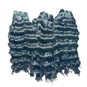 Extensions de Cheveux Humains Naturels Ondulés Effet Vague d'Eau, Cuticules Alignées dans la Même Direction, Qualité Supérieure Indienne, Cheveux Remy Bruts Non Traités - Product Image 3