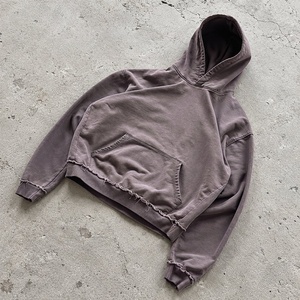 Sudadera con Capucha de Algodón Lavado de 450 GSM, Estilo Vintage, Corte Holgado, para Marcas de Ropa - Product Image 3
