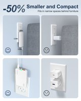 Chargeur mural USB-C ultra-fin 30W avec prise pliable et charge rapide pour iPad//ordinateur portable/montre PD, technologie GaN écologique