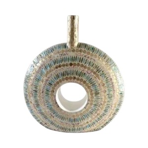 Vase en nacre résineuse imperméable, fait main, durable, pour intérieur et extérieur - Product Image 3