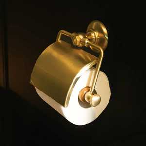 Porte-papier toilette en bois de style américain rustique avec base antidérapante, bronze antique, distributeur mural pour salle de bain - Product Image 3