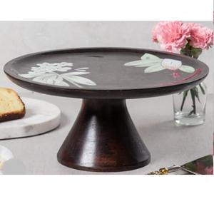 Accesorios de Vajilla con Acabado Esmaltado, Elegante Soporte para Pastel de Madera Sólida Ecológico, para Servir Pasteles de Cumpleaños y Dulces - Product Image 3