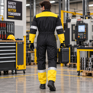 Overol Ignífugo Personalizado de Algodón con Franjas Reflectantes, Ropa de Seguridad para Rescate de Emergencia - Product Image 4