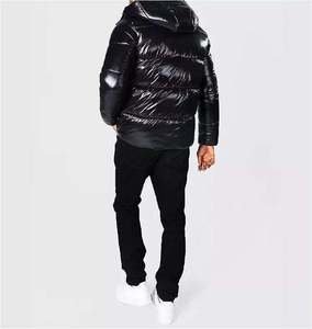 Custom Logo Glossy Puffer Jacket Eco Friendly Waterproof Winter Glossy Puffer Jacket Lightweight Insulated <b>Bubble</b> <b>Coat</b> for Men - Product Image 2